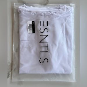ESNTLS Men's Medium White Crew Neck T-Shirt